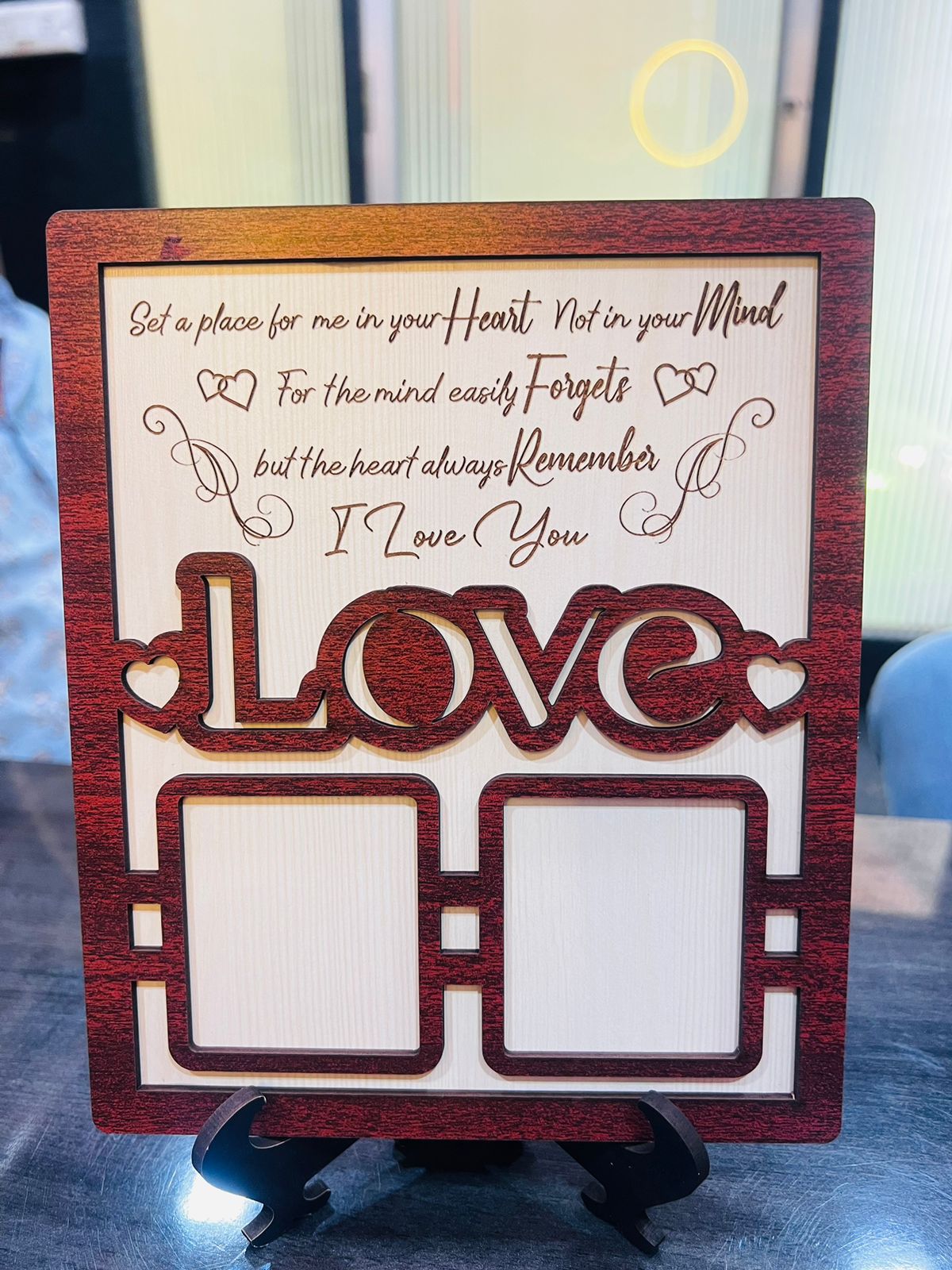 Personalized Wooden Gift for Anniversary/Birthday - Digital painting ,  online canvas printing in india